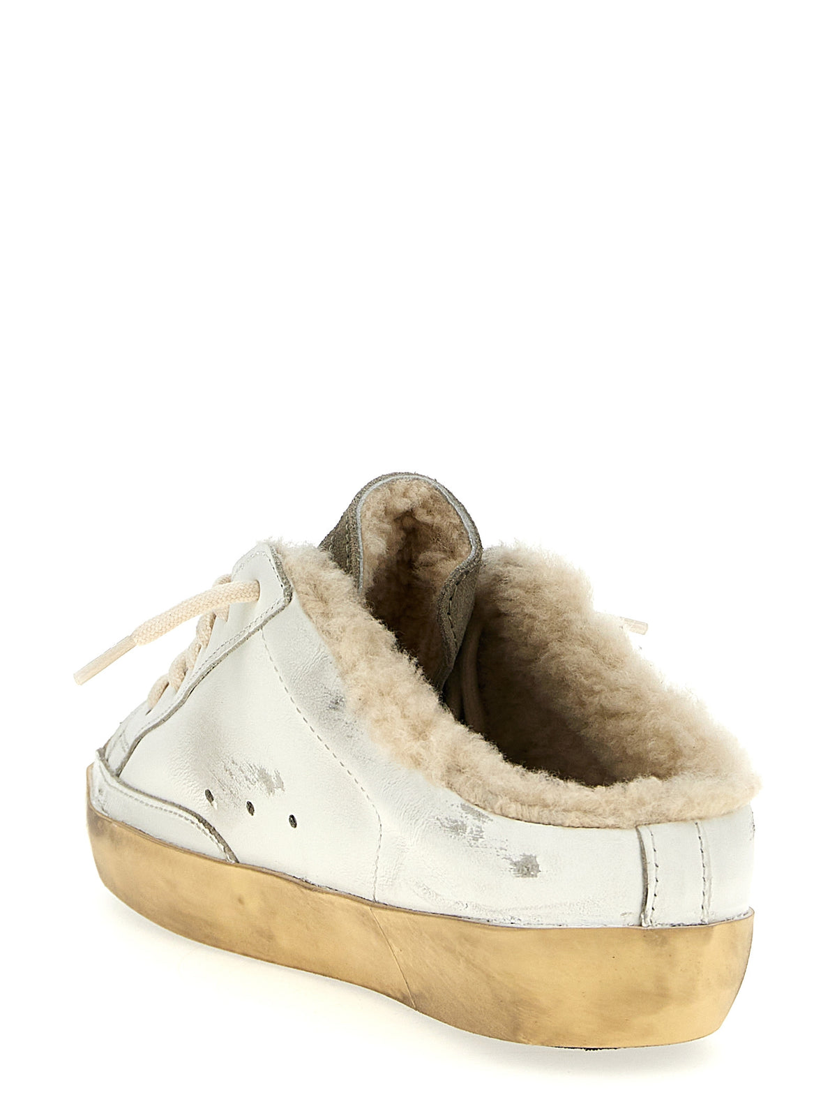 Elevate your style with Golden Goose Beige Cowhide Low Top Sneakers, where vintage allure meets modern luxury, crafted for the discerning fashion aficionado.