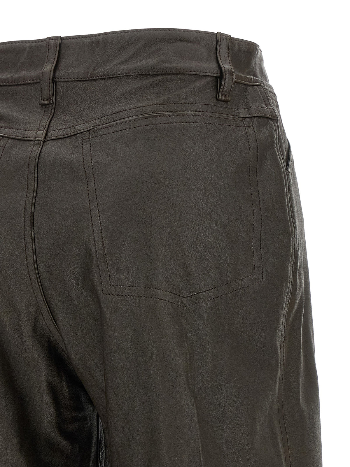 Indulge in the exquisite Lemaire Brown Calfskin Bermuda Shorts, where luxurious craftsmanship meets timeless elegance, redefining sophistication for the discerning individual.