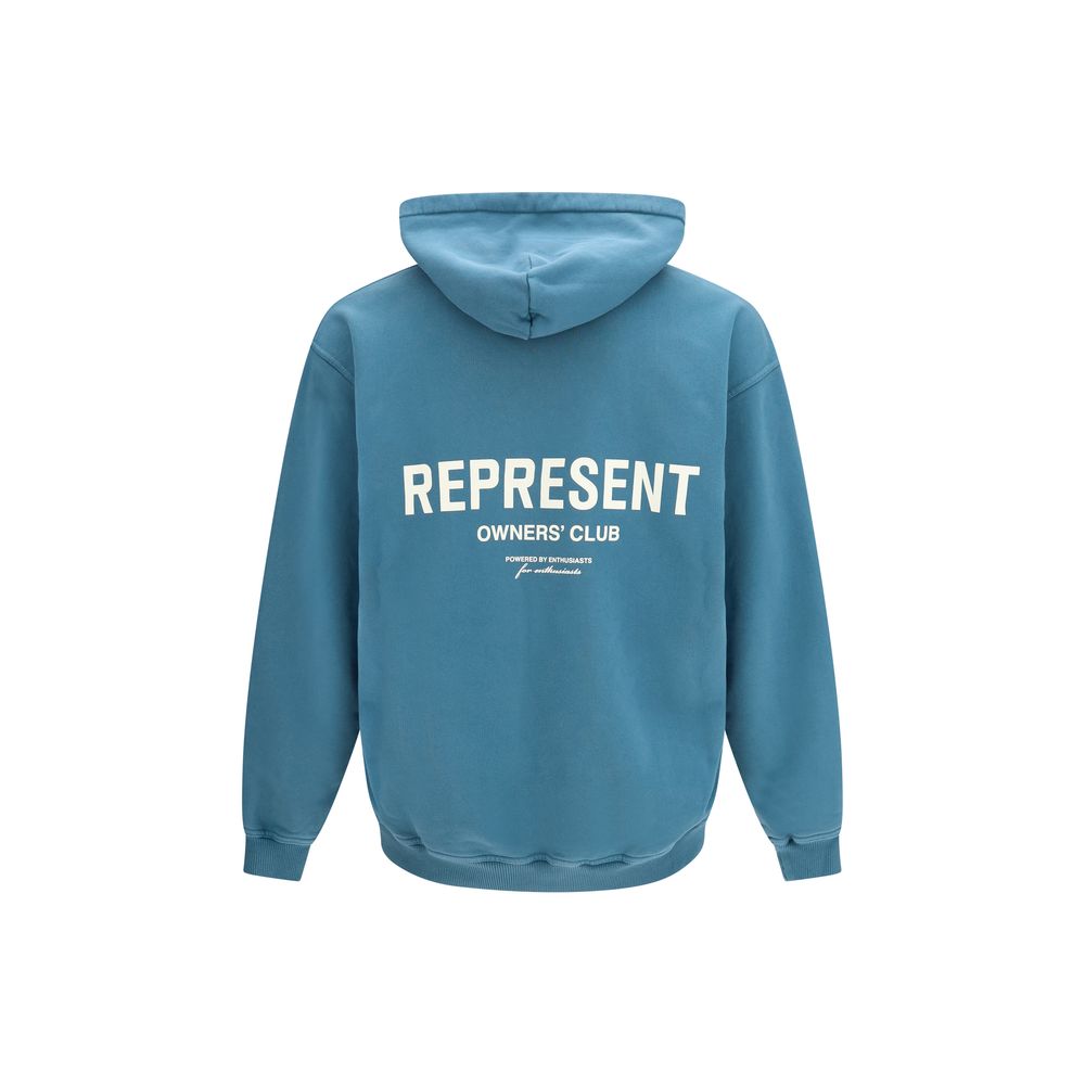 Represent Blue Cotton Sweatshirt - Luxe Streetwear Elegance