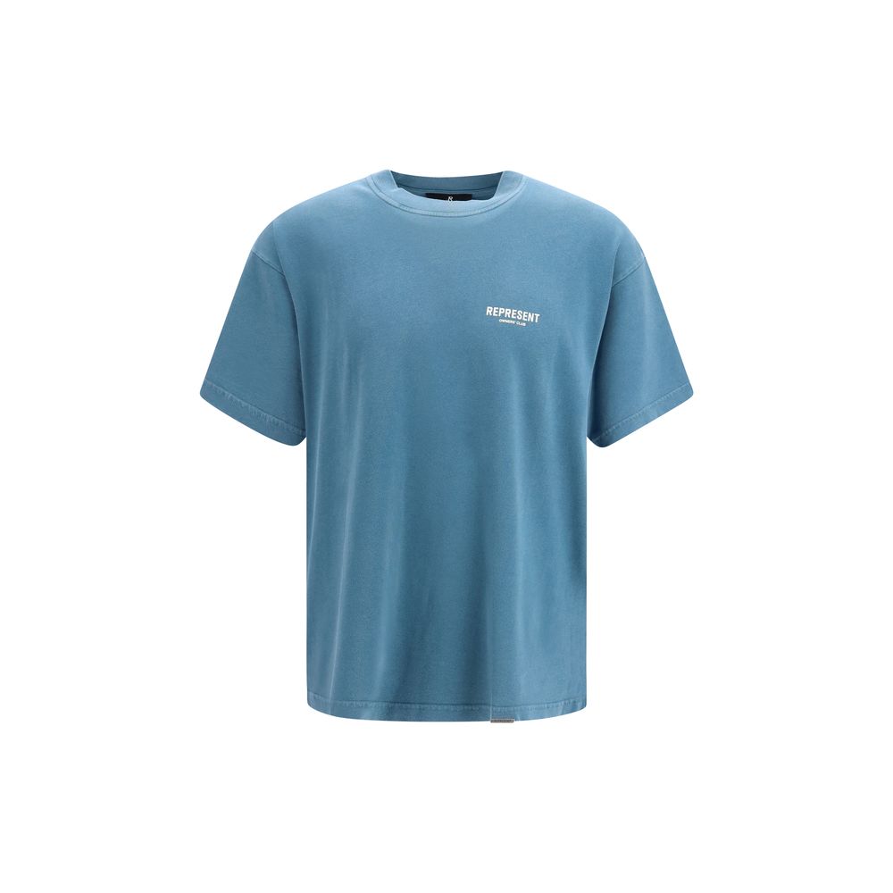 Represent Blue Cotton T-Shirt - Timeless Luxury for All