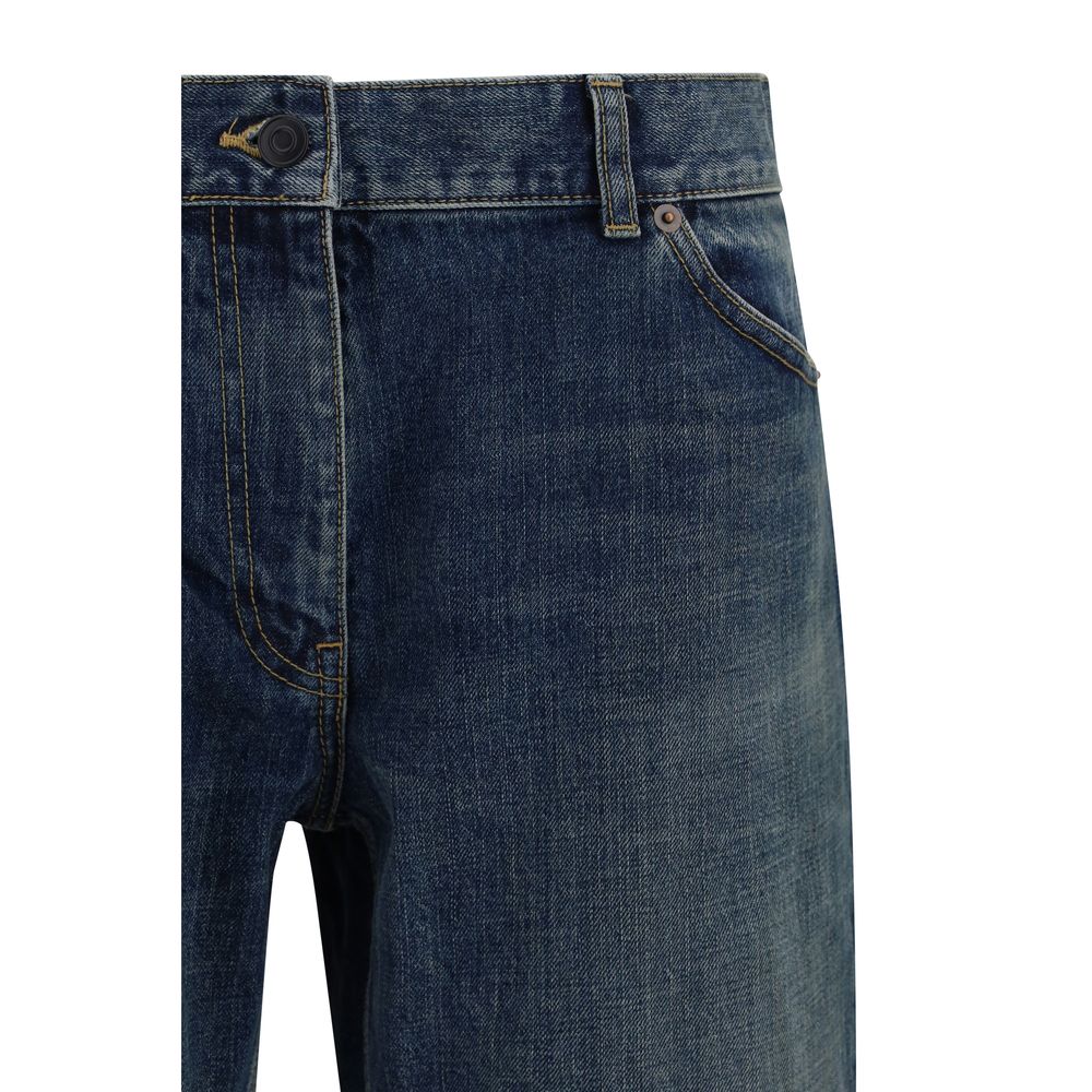 The Row Blue Cotton Relaxed Fit Jeans - Timeless Luxury Denim