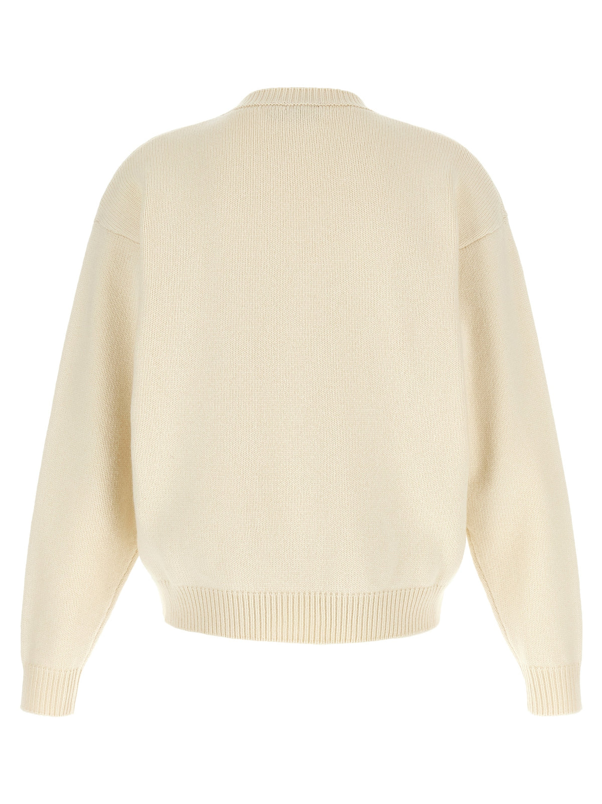 Discover the DSQUARED2 White Wool Cardigan, a masterpiece of pure virgin wool, embodying contemporary elegance and sophistication for the discerning wardrobe.