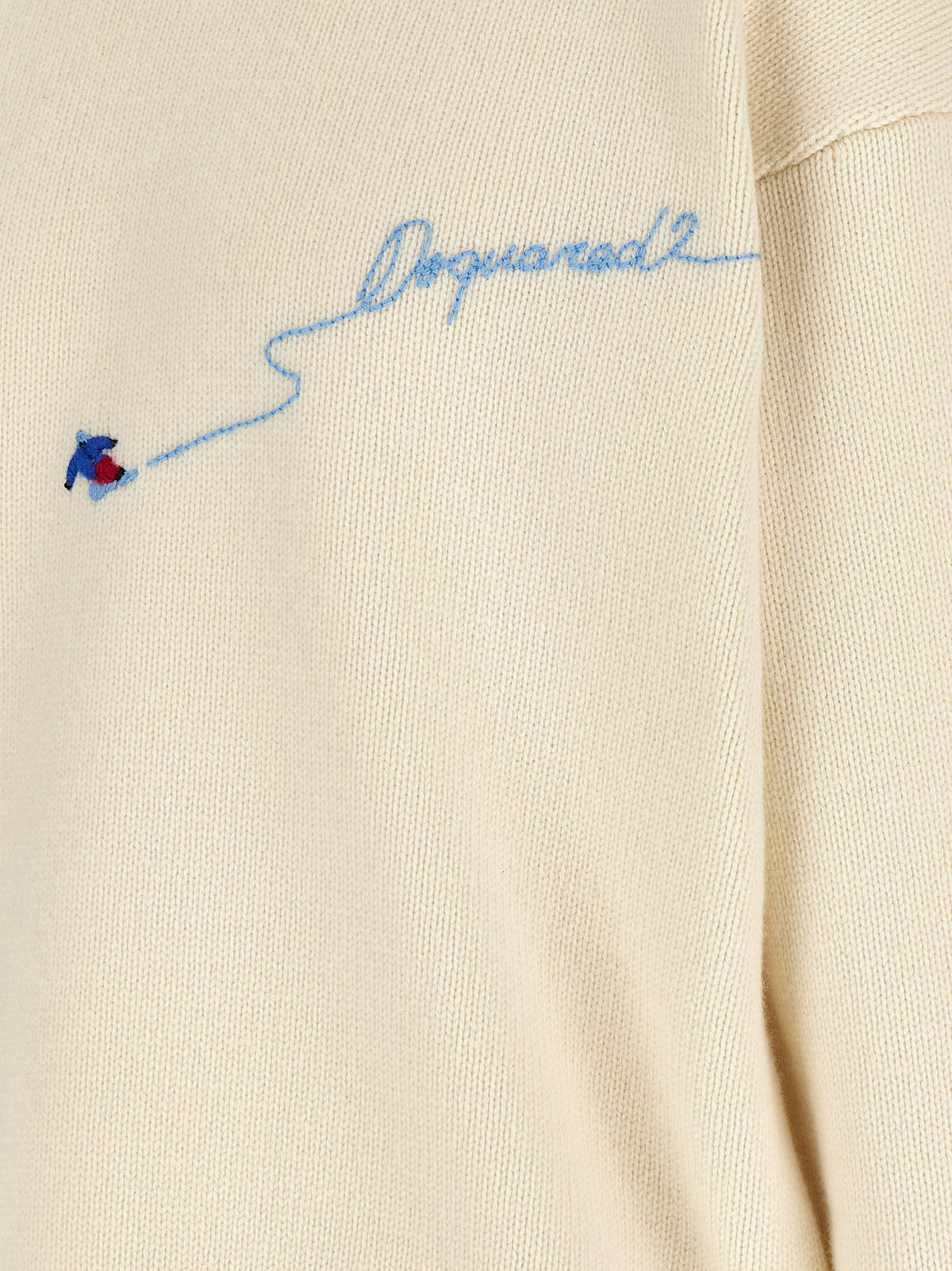 Indulge in the elegance of the DSQUARED2 White Wool Cardigan, a masterpiece of pure virgin wool that embodies contemporary luxury and effortless sophistication.