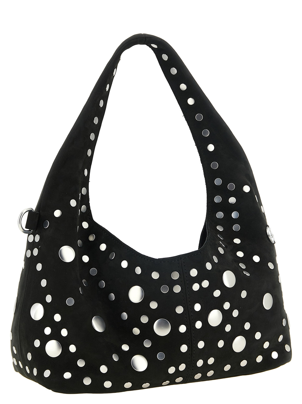 Elevate your style with the Vivienne Westwood ‘Ellie’ shoulder bag, a striking blend of luxurious black suede and iconic design, perfect for the bold and sophisticated.