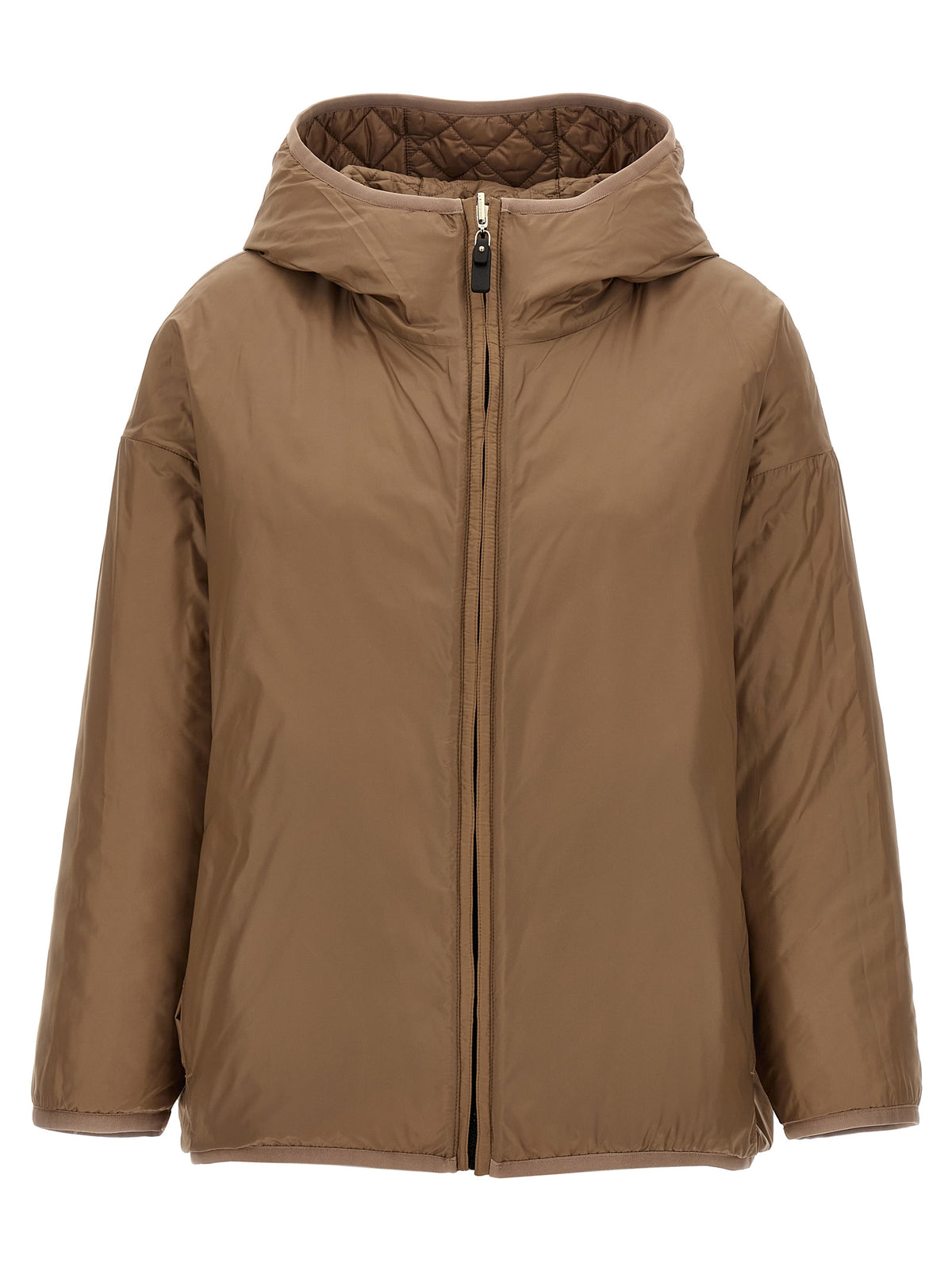 Elevate your style with the Max Mara Beige Polyester Shell Jacket, a masterpiece of craftsmanship that embodies luxury and versatility for the discerning individual.