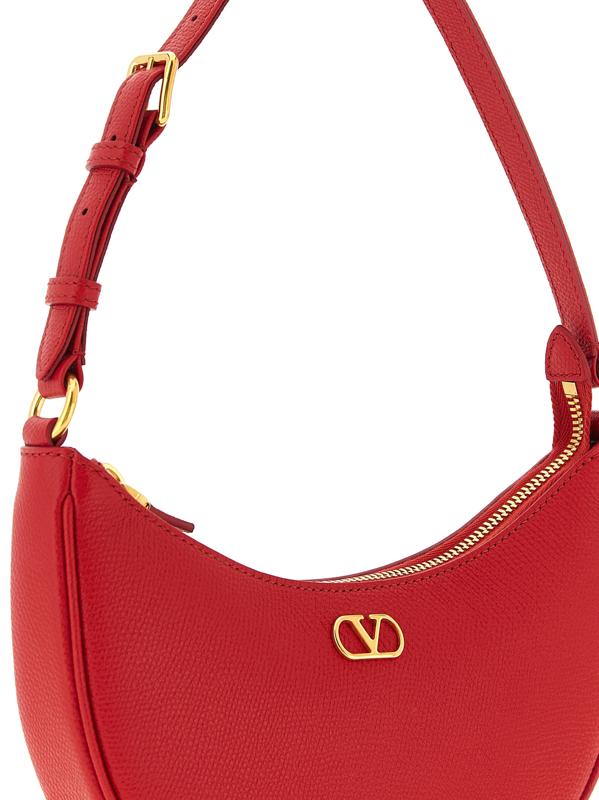 Indulge in the exquisite Valentino Garavani Red Calfskin Shoulder Bag, a bold statement of Italian craftsmanship and timeless elegance, perfect for any occasion.