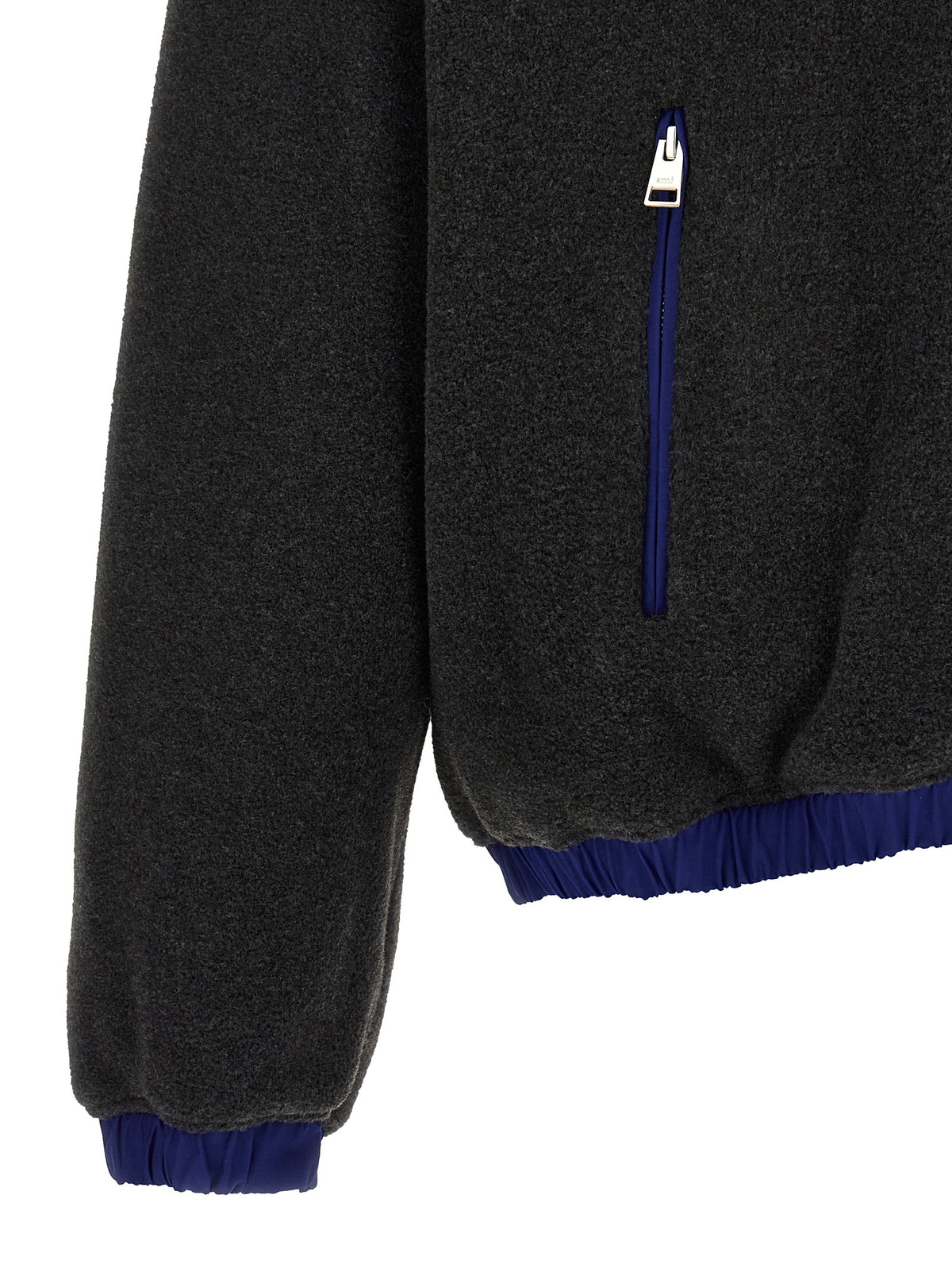 Indulge in the AMI PARIS Gray Polyester Sweatshirt, where soft fleece meets bold design, embodying effortless luxury and timeless style for the discerning individual.