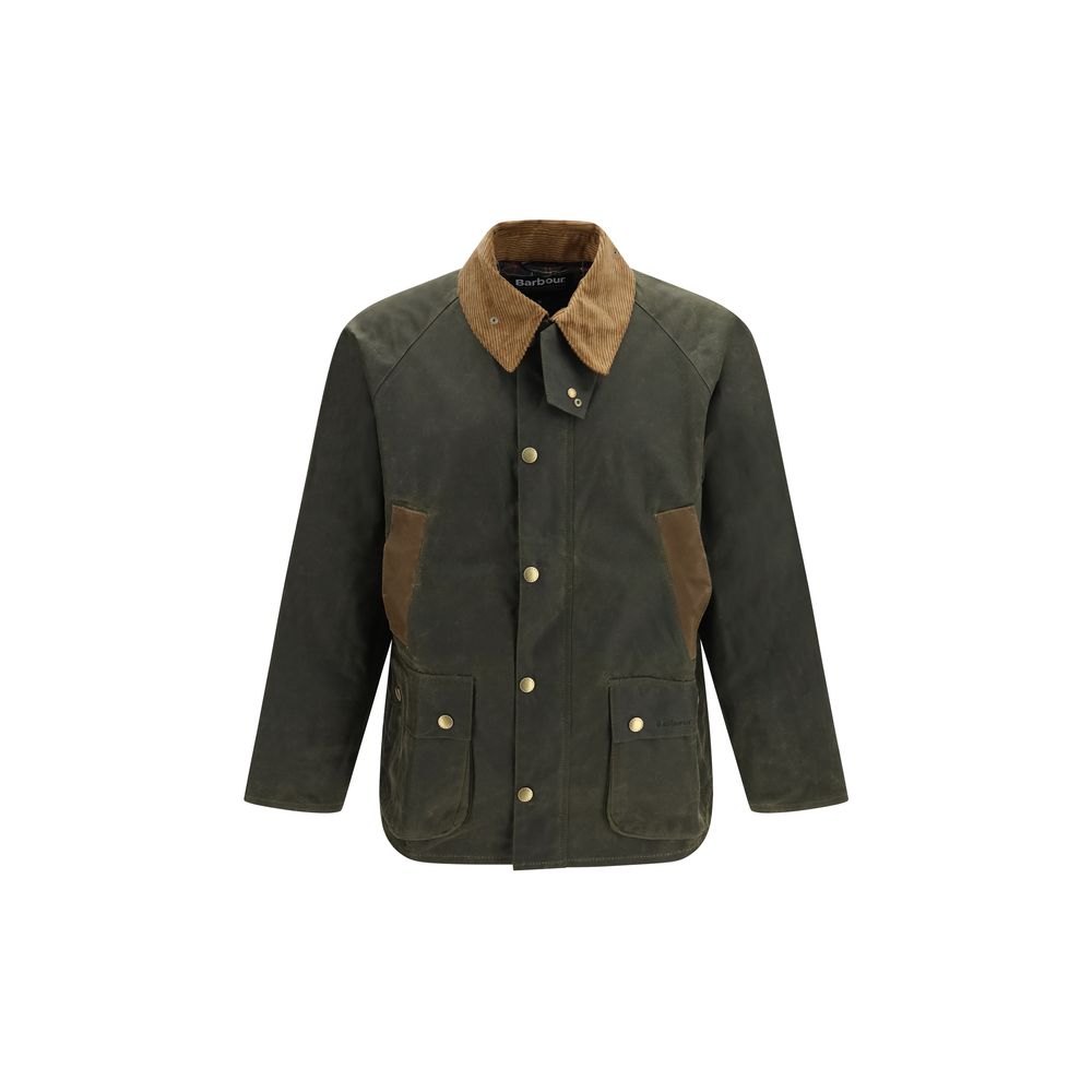 Discover the Barbour Bicolor Cotton Shell Jacket, a masterpiece of craftsmanship in waxed cotton, blending heritage and modern elegance for the discerning individual.