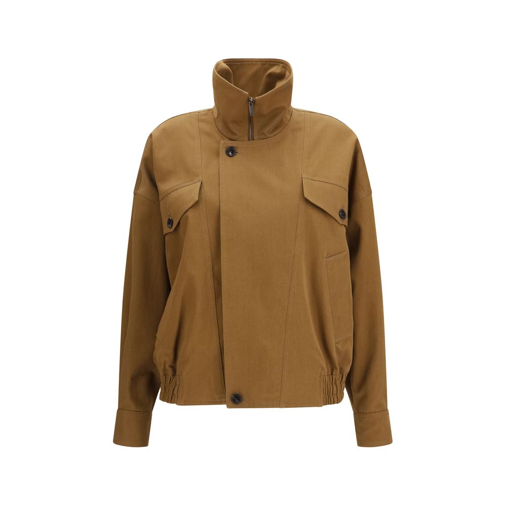 Elevate your wardrobe with the Saint Laurent Brown Cotton Bomber, a masterful blend of luxurious cotton and exquisite craftsmanship, perfect for the discerning individual.