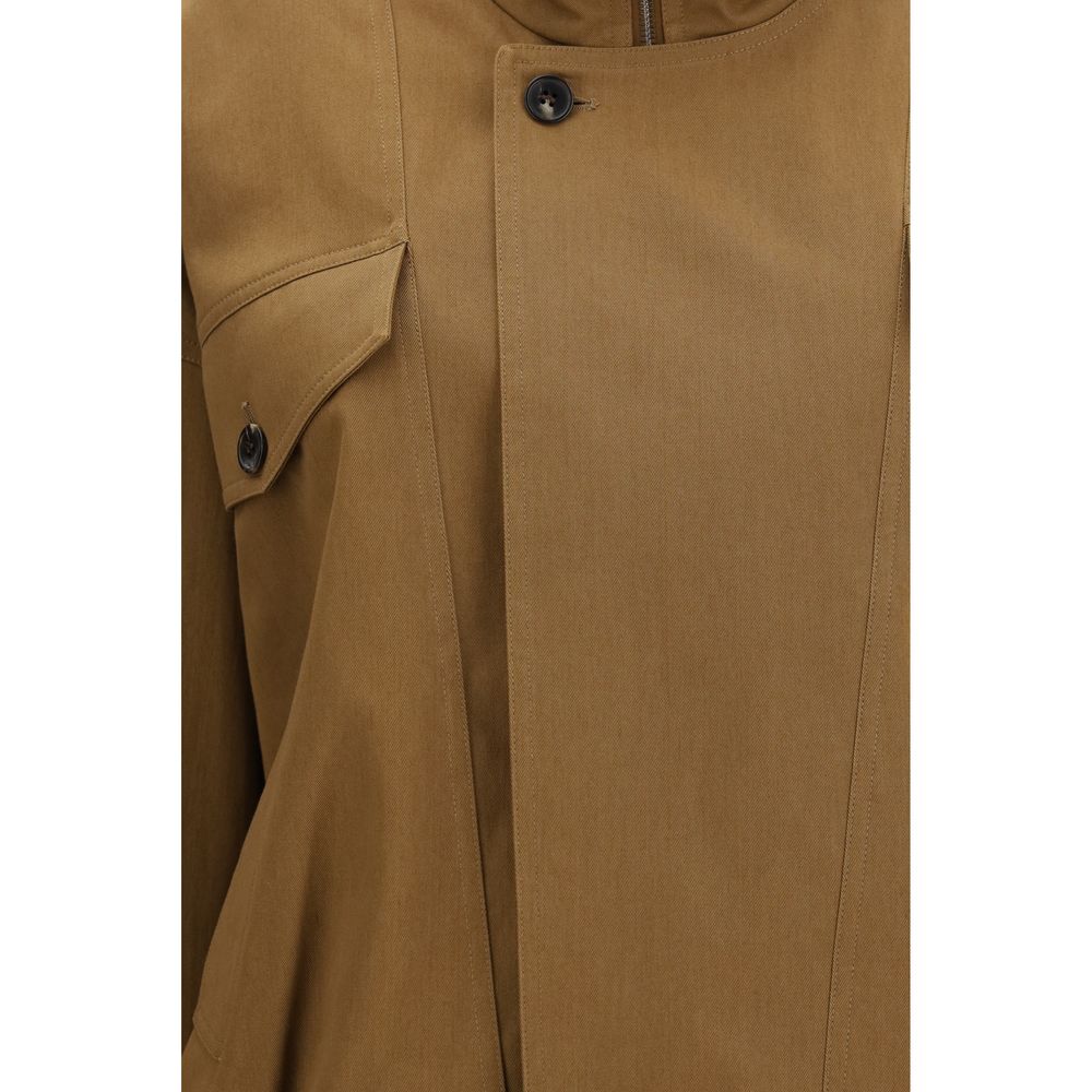 Indulge in the exquisite craftsmanship of the Saint Laurent Brown Cotton Bomber, a timeless piece that embodies luxury and sophistication for the discerning individual.