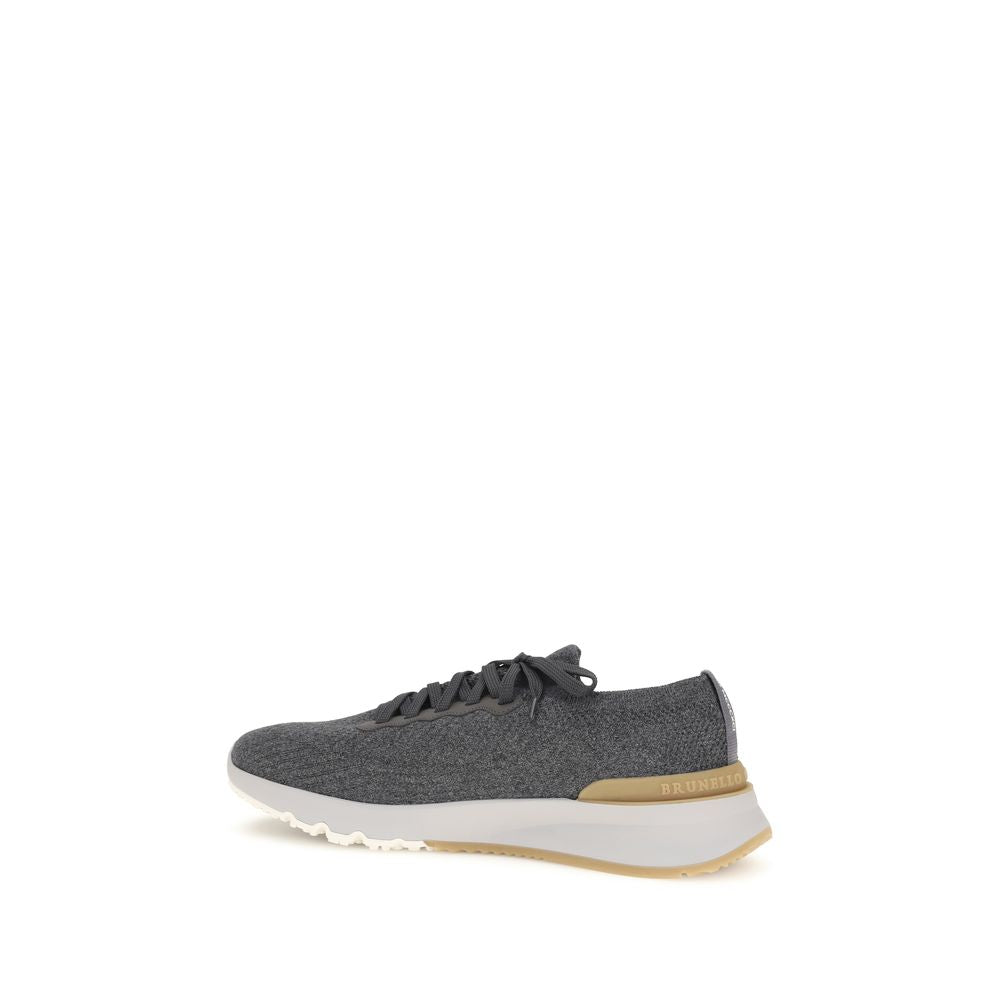 Discover the exquisite Brunello Cucinelli Blue Cotton Low Top Sneakers, where refined craftsmanship meets contemporary elegance, perfect for those who embody luxury and style.