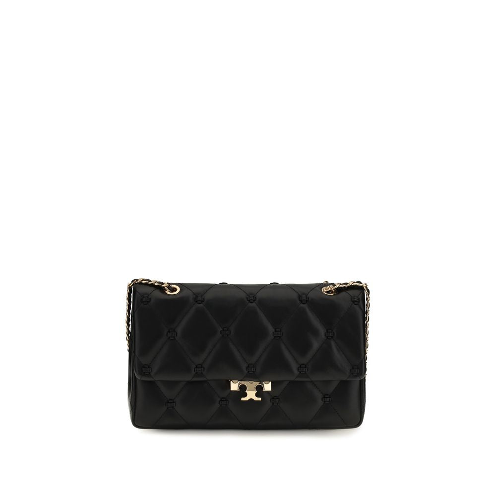 Tory Burch Black Lamb Ovis Aries Shoulder Bag - Timeless Elegance