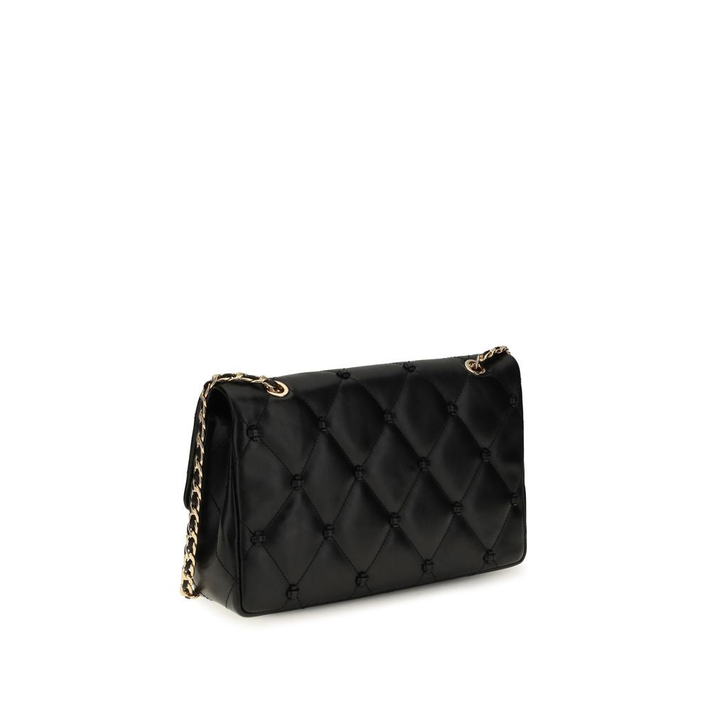 Tory Burch Black Lamb Ovis Aries Shoulder Bag - Timeless Luxury