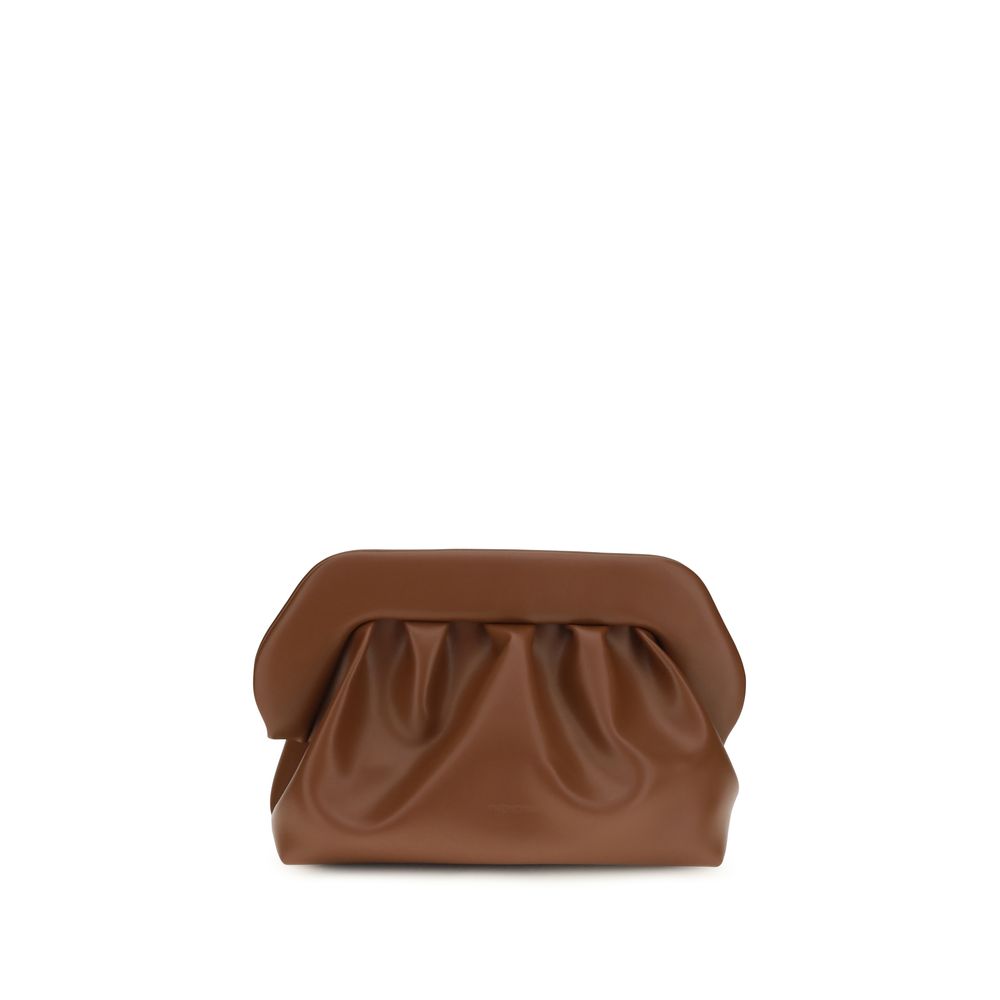 THEMOIRè Brown Vegan Leather Clutch Bag - Timeless Elegance