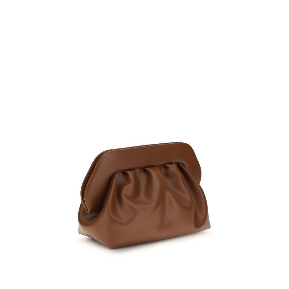 THEMOIRè Brown Vegan Leather Clutch Bag - Timeless Elegance