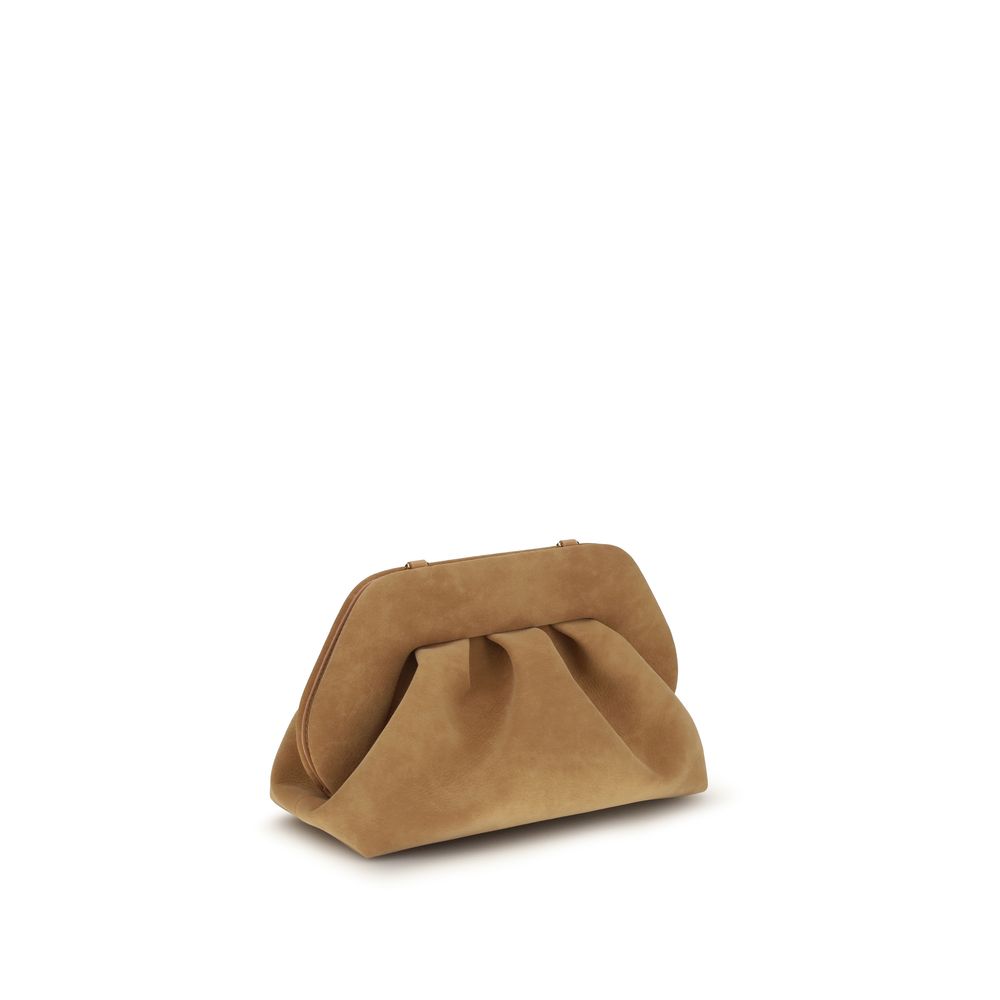 THEMOIRè Beige Nubuc Leather Clutch Bag - Timeless Italian Elegance