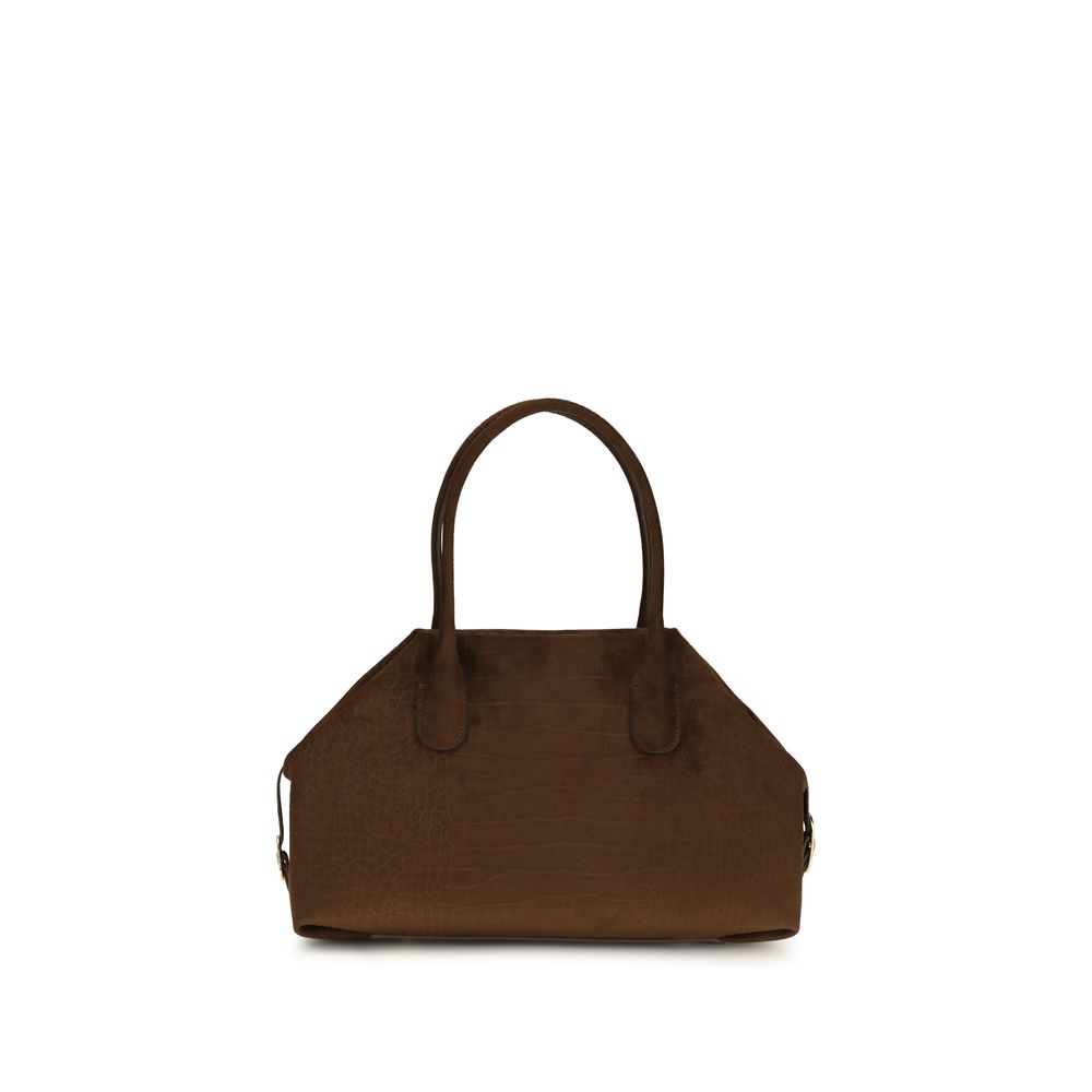 THEMOIRè Talia Trank Brown Suede Handbag - Timeless Luxury Elegance