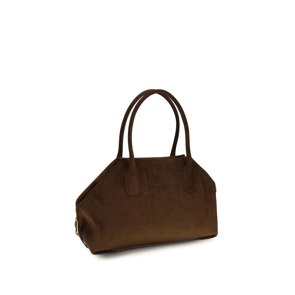 THEMOIRè Talia Trank Brown Suede Handbag - Timeless Luxury