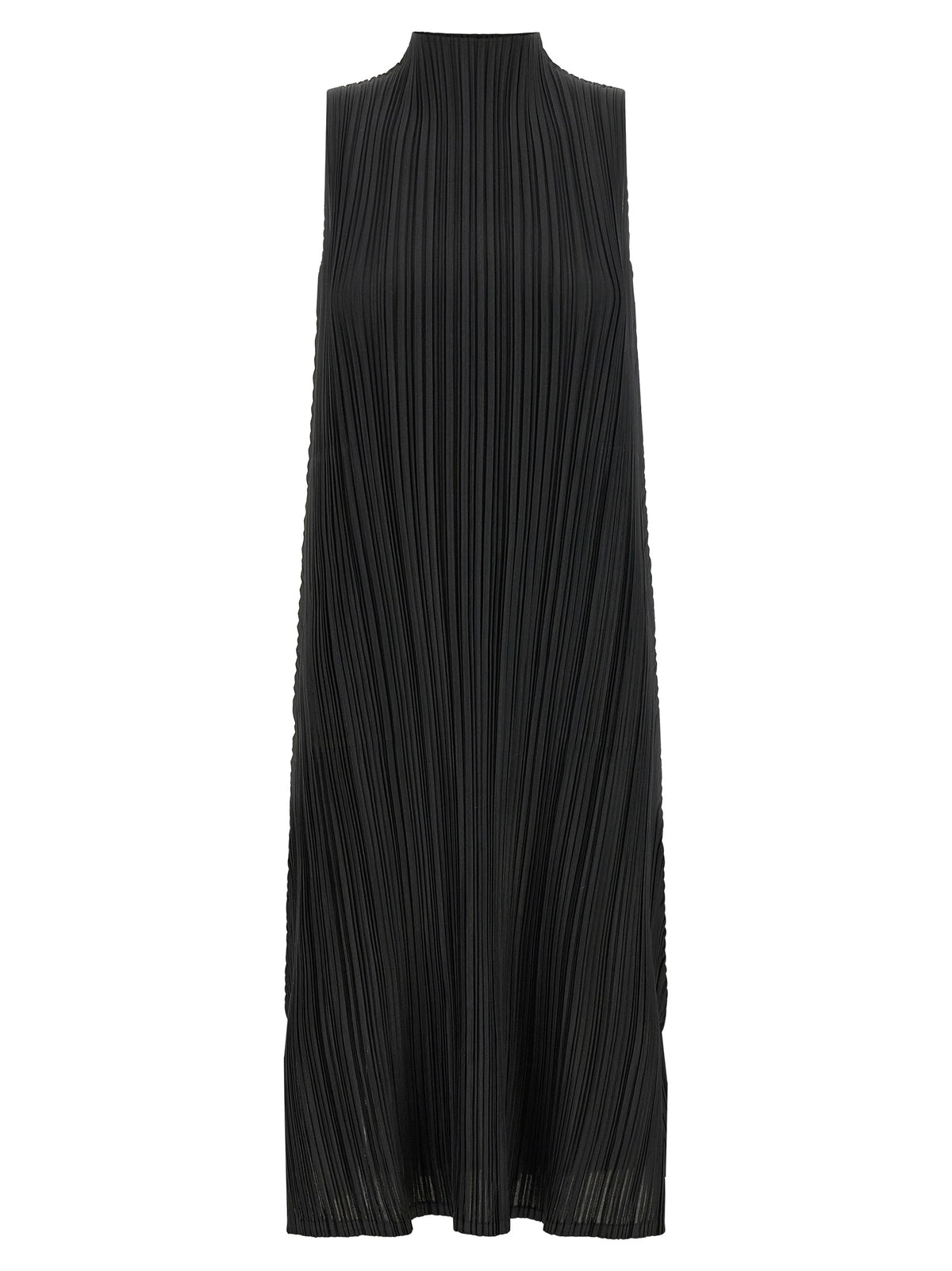 PLEATS PLEASE ISSEY MIYAKE Black Midi Dress - Timeless Luxury