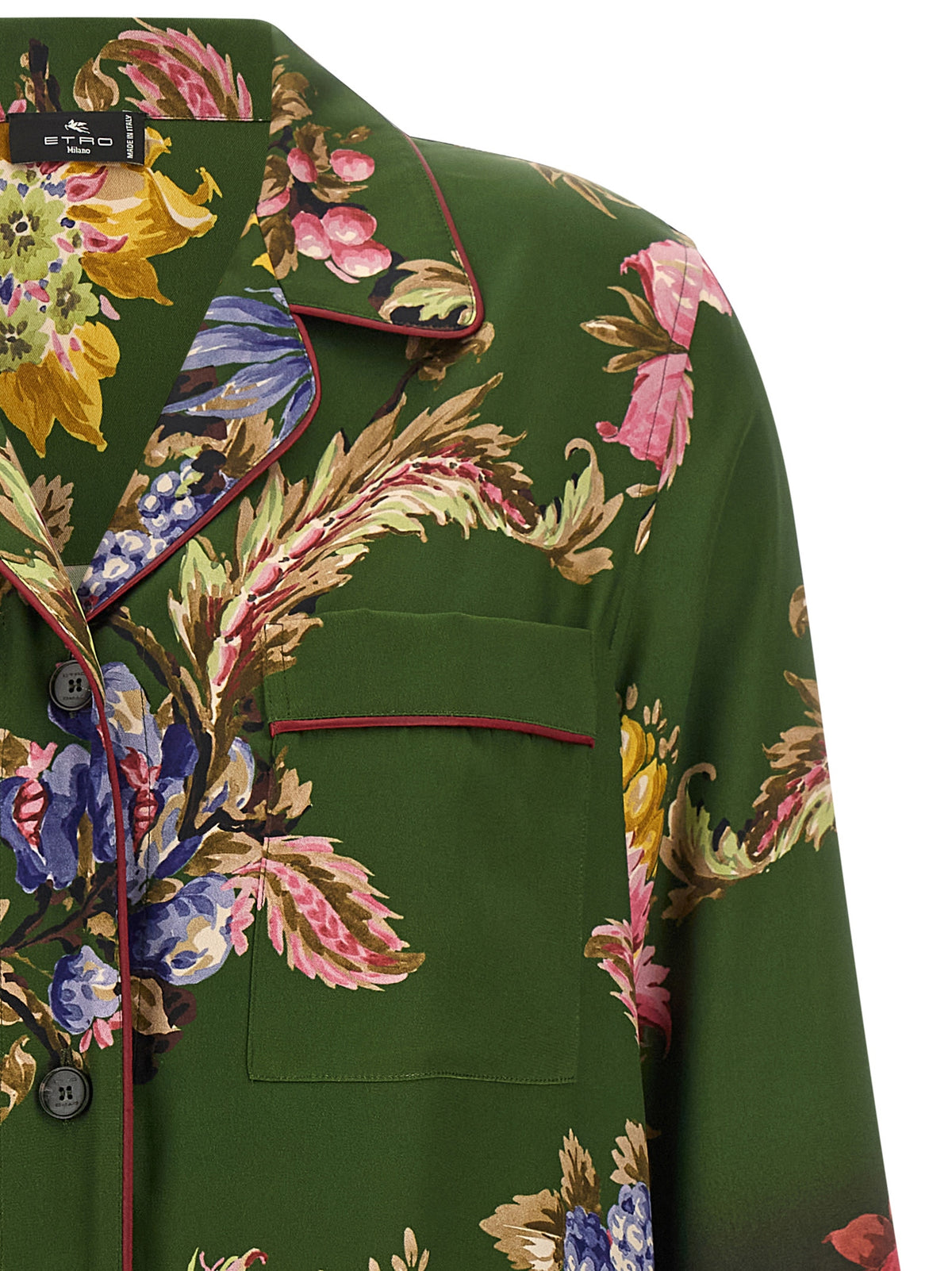 Etro Bicolor Polyester Blouse - Luxurious Botanical Elegance