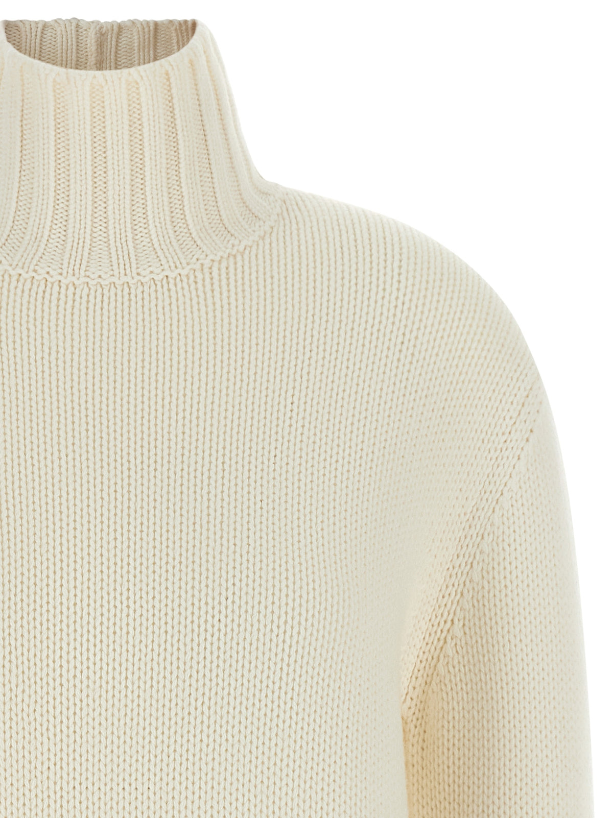 Fabiana Filippi White Virgin Wool Cardigan - Timeless Luxury