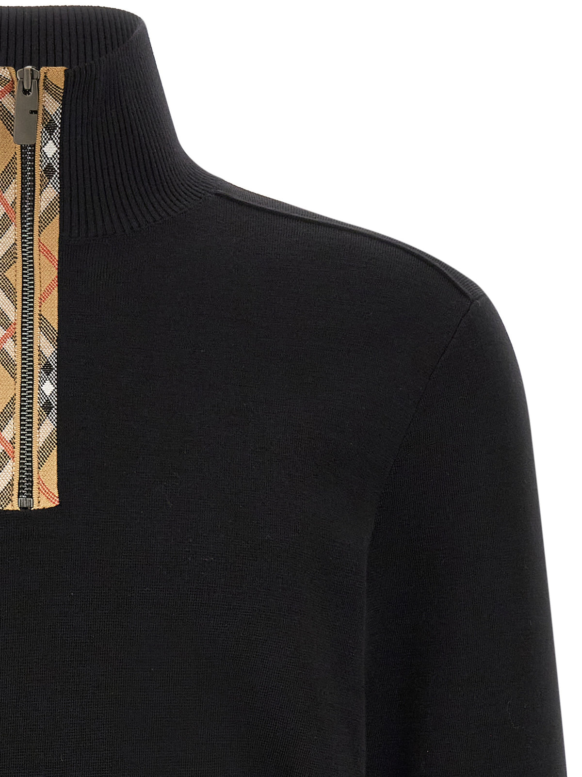 Burberry Black Wool Cardigan - Timeless Luxury for All