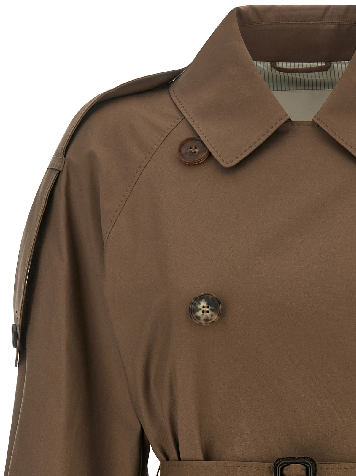 Max Mara The Cube Caroline Brown Cotton Trench Coat - Timeless Luxury