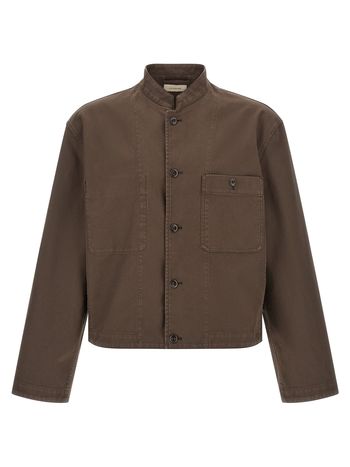 Lemaire Brown Cotton Full-Length Jacket - Timeless Luxury
