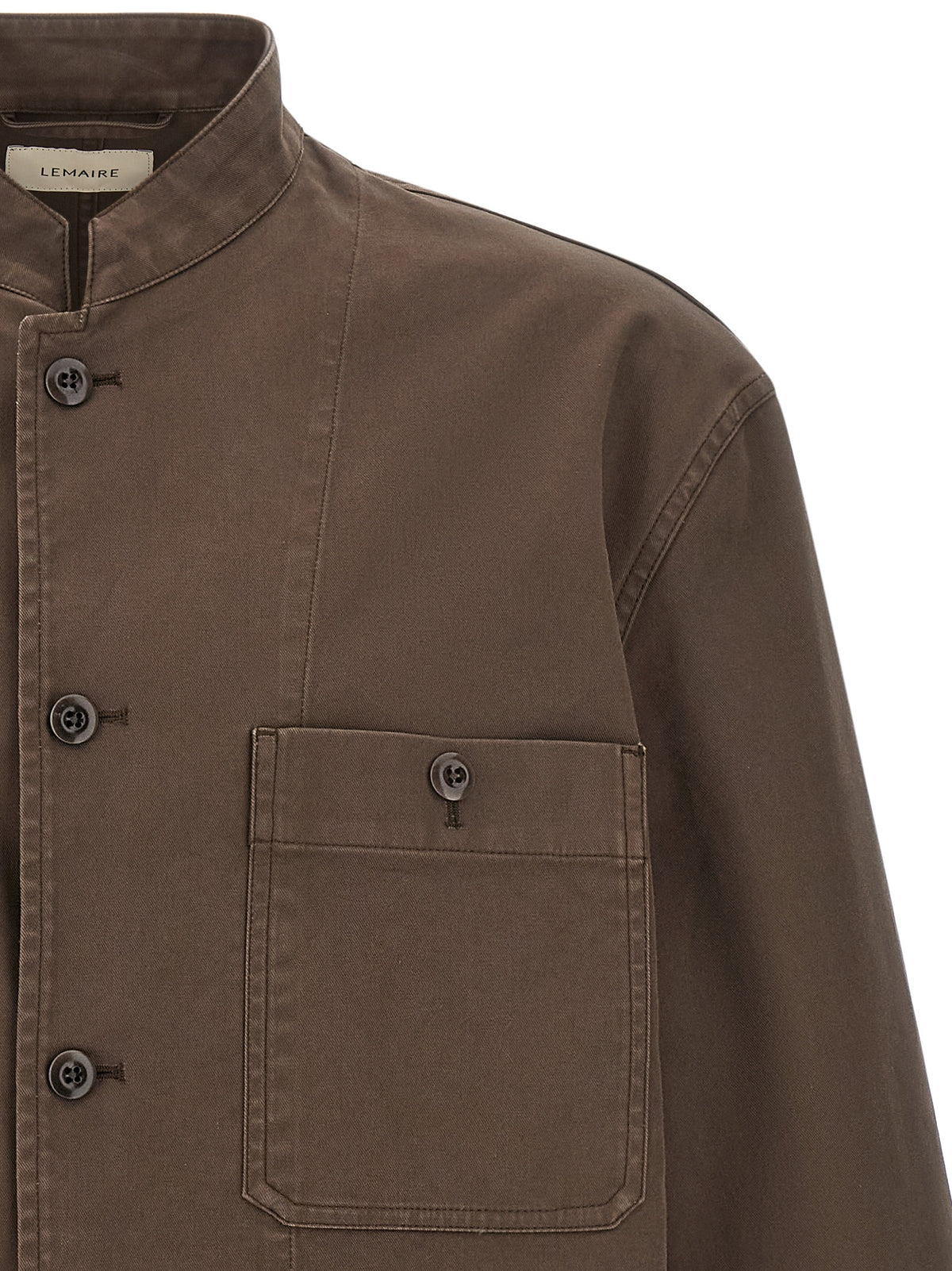 Lemaire Brown Cotton Full-Length Jacket - Timeless Luxury