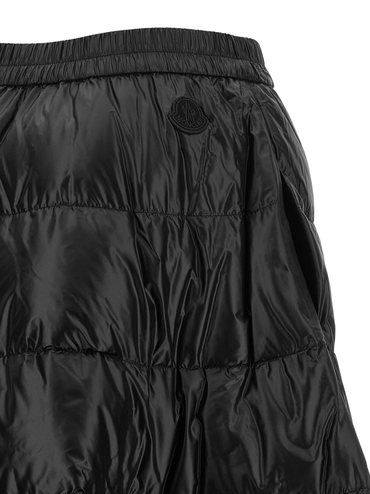 Moncler Black Polyamide Midi Skirt - Exquisite Luxury Tailoring