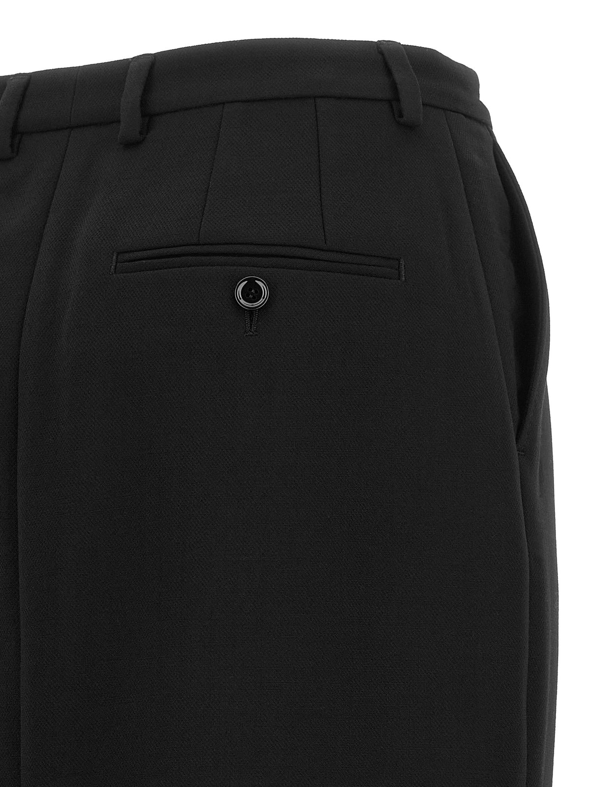Dolce & Gabbana Black Virgin Wool Midi Skirt - Timeless Luxury