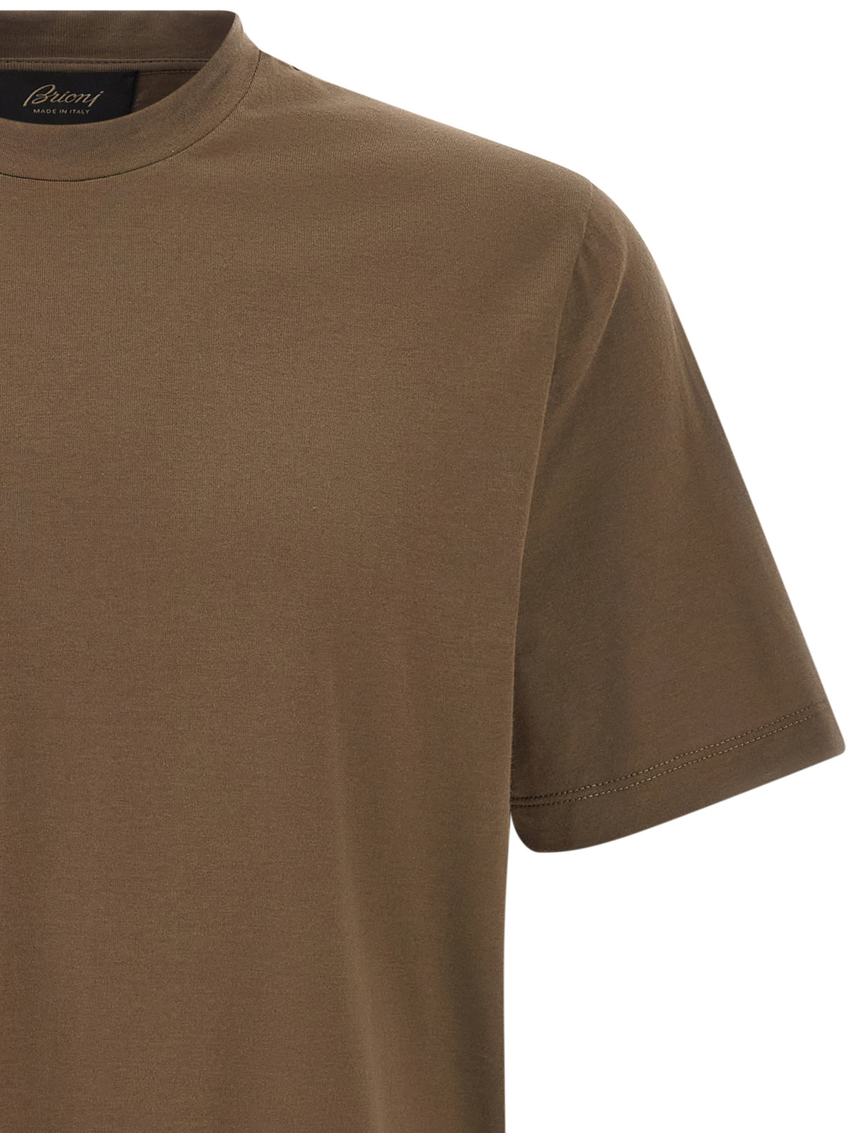 Brioni Brown Cotton T-Shirt - Timeless Luxury for Every Occasion
