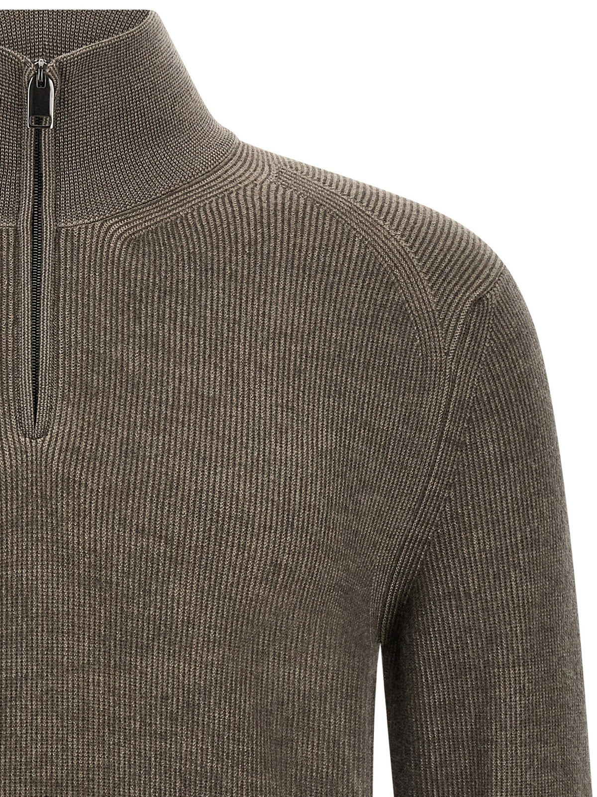 Brioni Brown Cashmere Cardigan - Timeless Luxury Redefined