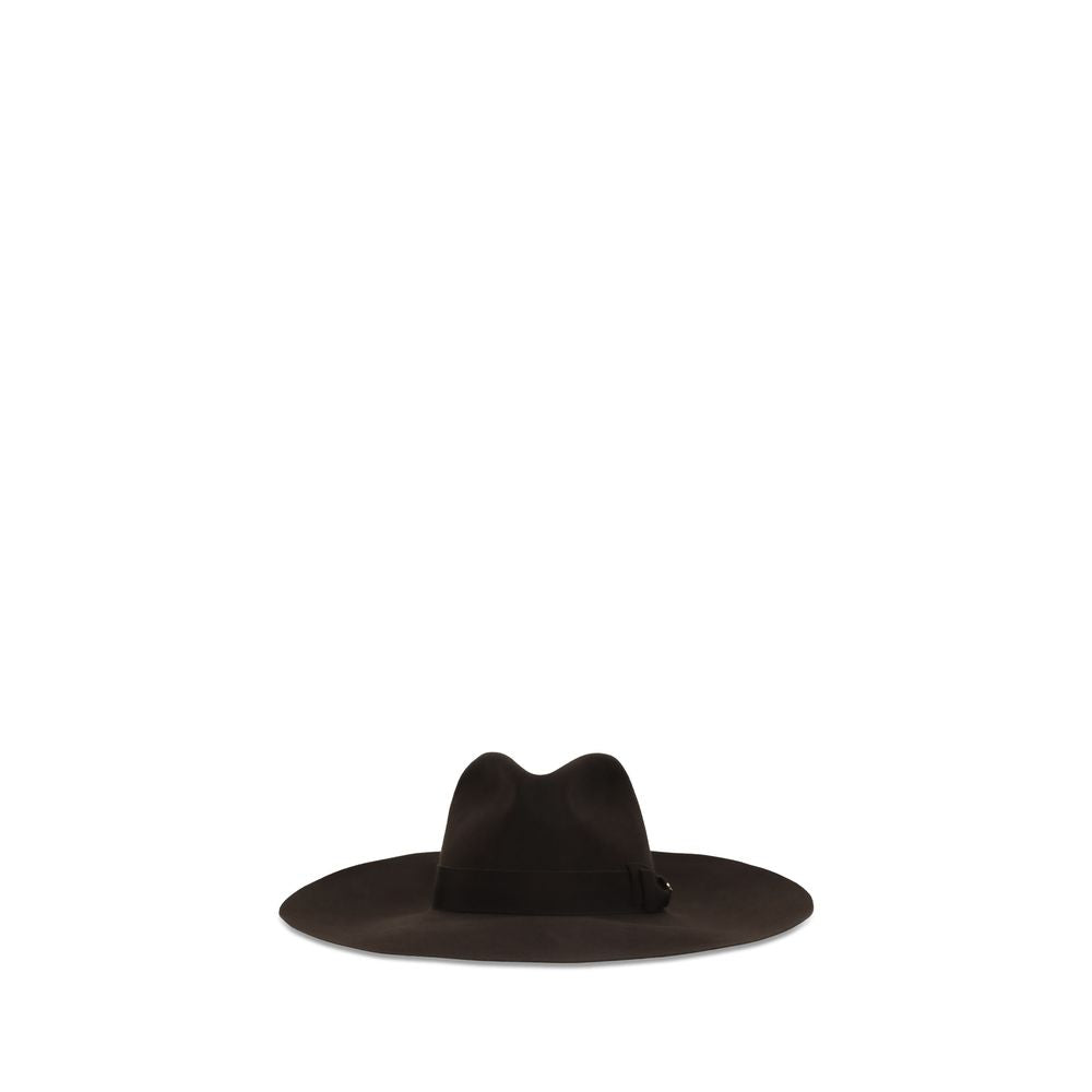 Valentino Garavani Brown Fabric Fedora - Timeless Luxury Accessory