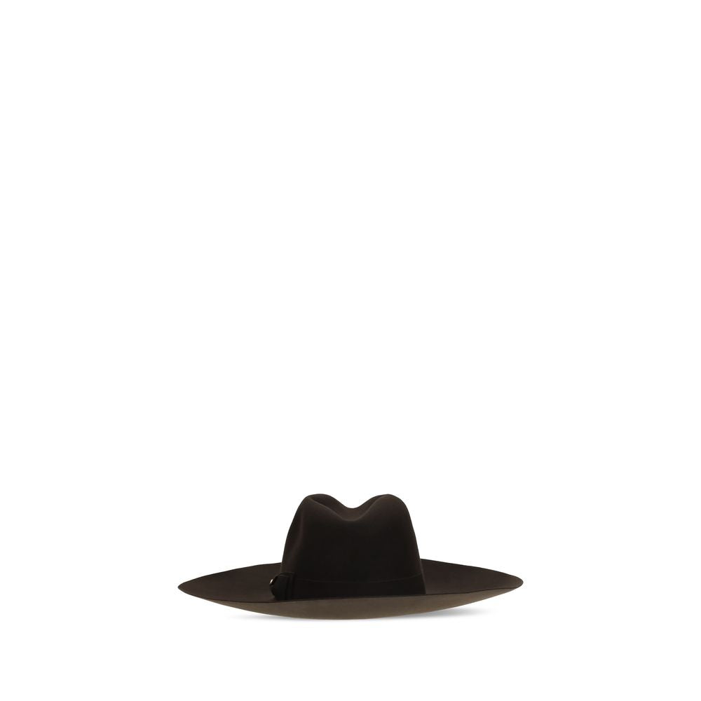 Valentino Garavani Brown Fabric Fedora - Timeless Luxury Accessory