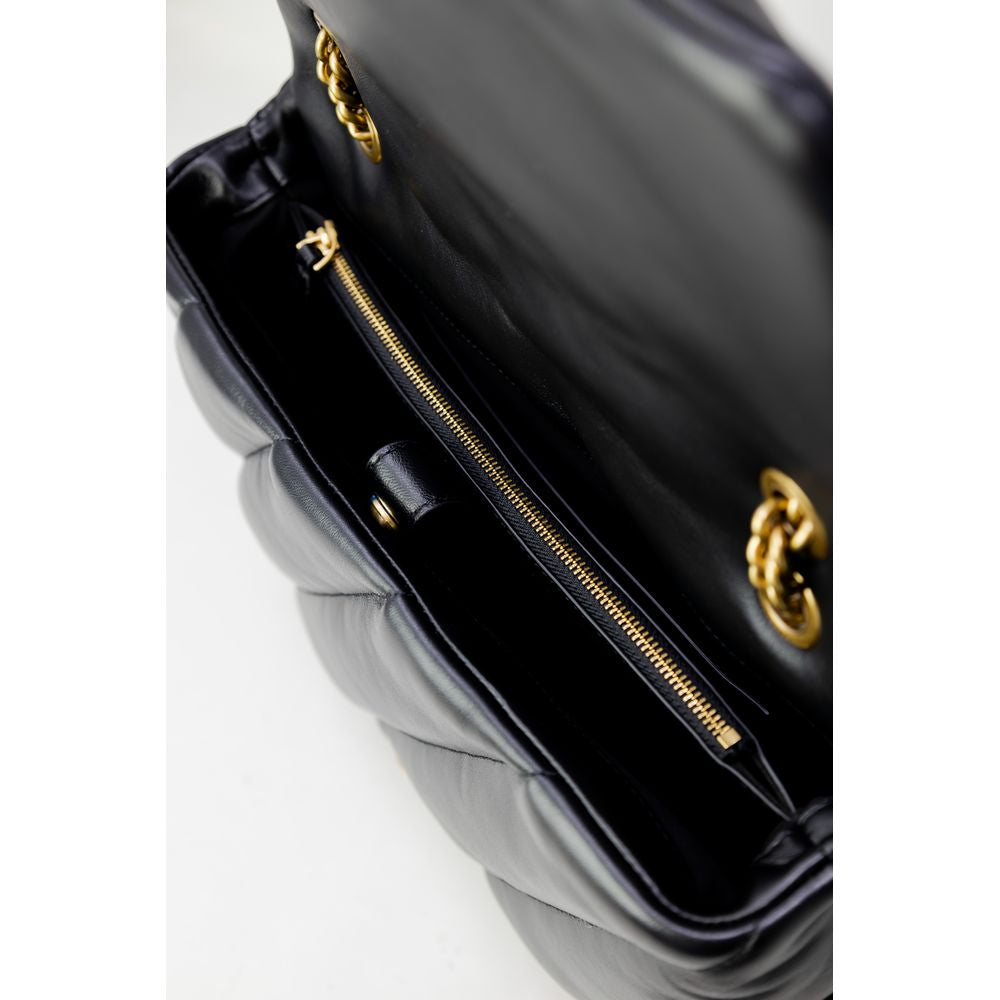 PINKO Black Leather Handbag - Timeless Luxury for the Discerning