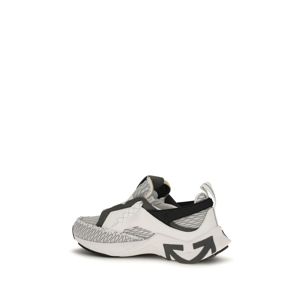 Off-White Gray Fabric Athletic Sneakers – Luxury Athletic Elegance