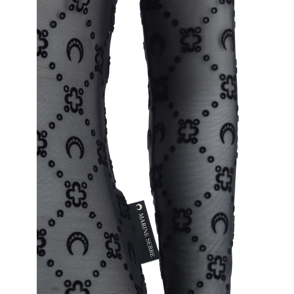 Marine Serre Black Polyamide Pattern Shirt - Modern Luxury
