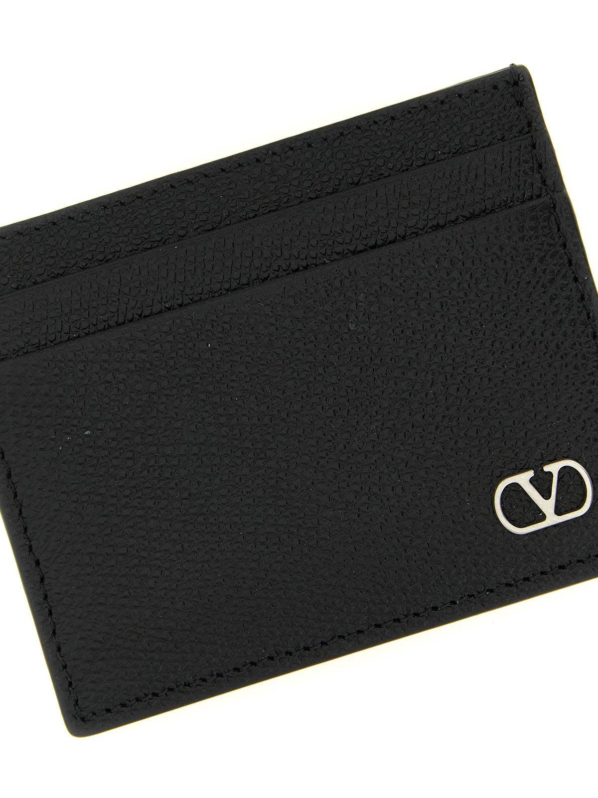 Valentino Garavani Black Calfskin Cardholder - Timeless Luxury Accessory