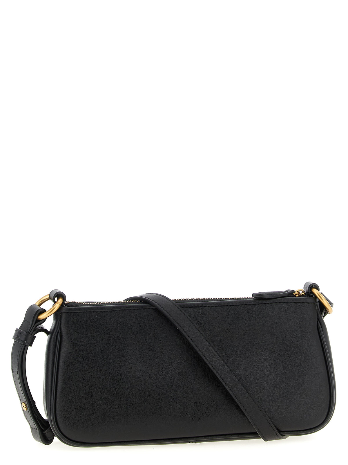 PINKO Half Moon Black Goatskin Crossbody Bag - Timeless Luxury