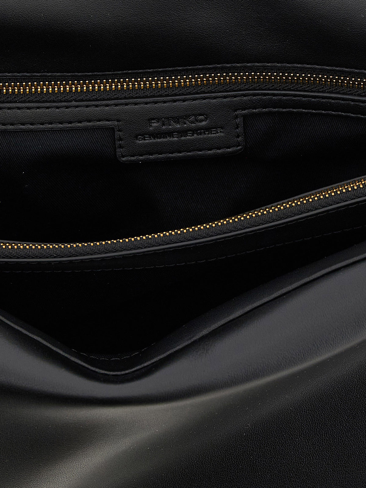 PINKO Black Lamb Leather Crossbody Bag - Timeless Luxury Elegance