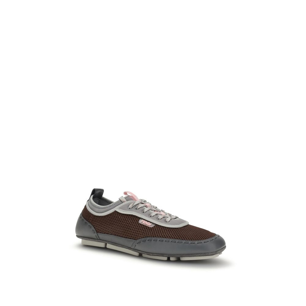 Fendi Multicolor Calf Leather Sneakers for Elevated Elegance