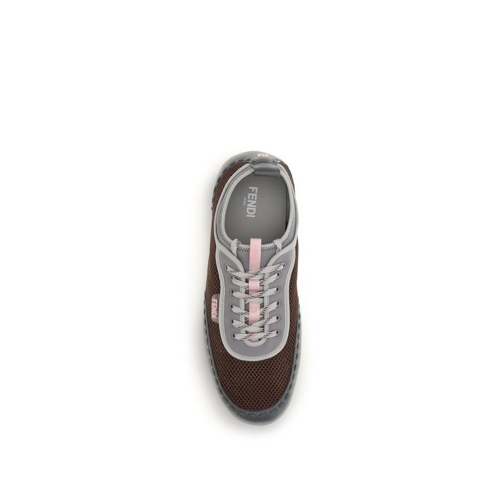 Fendi Multicolor Calf Leather Bos Taurus Sneakers for Timeless Elegance