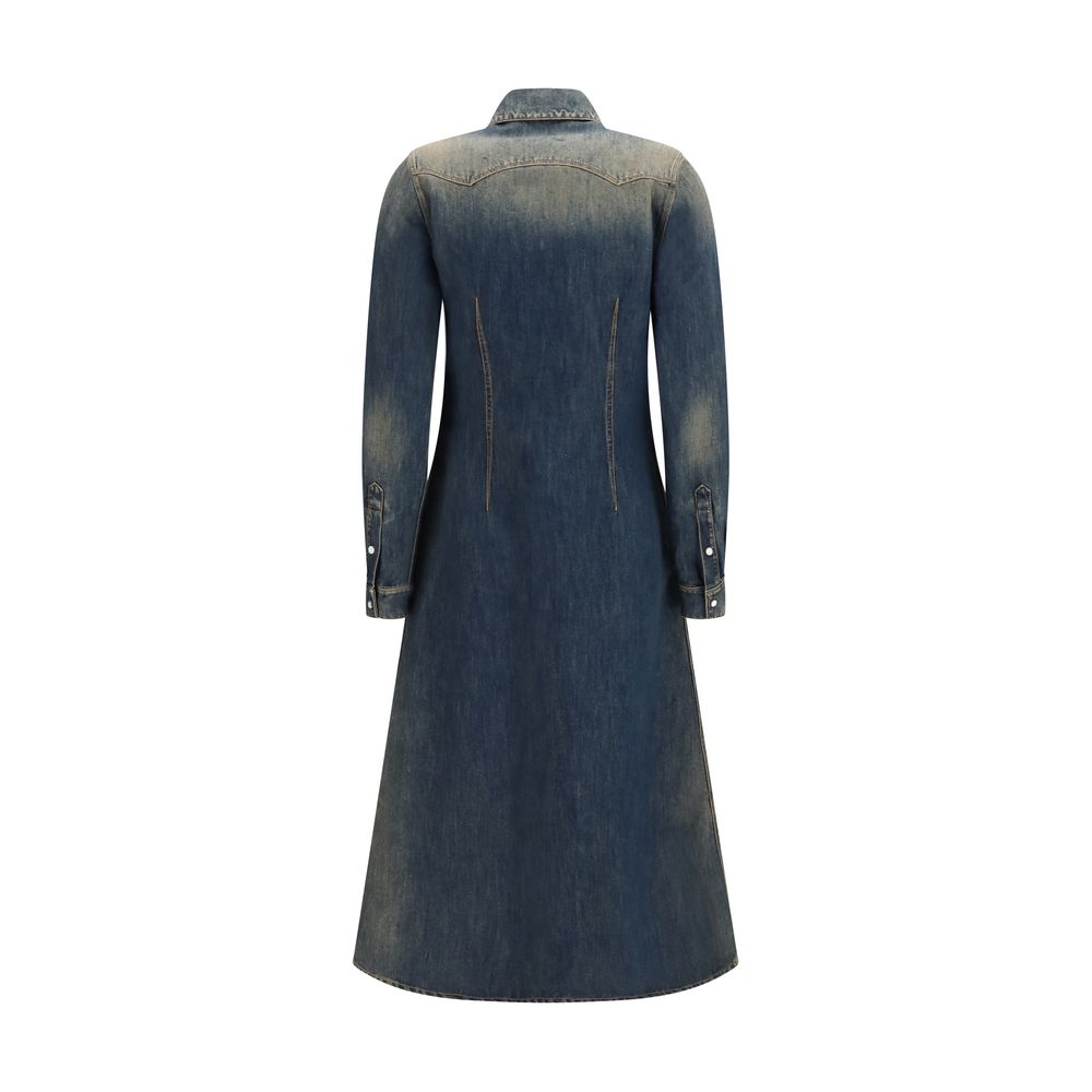 Fendi Blue Cotton Casual Dress - Timeless Luxury Redefined