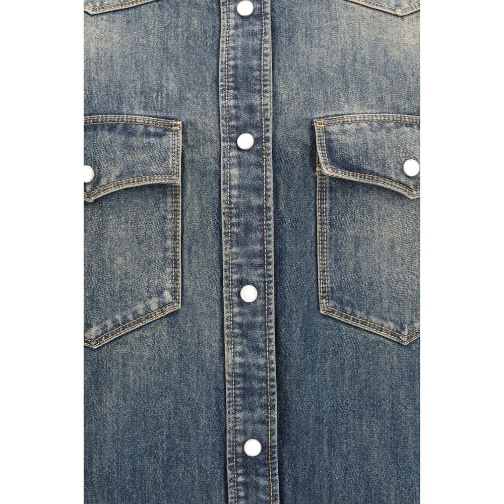 Fendi Blue Denim Shirt - Timeless Luxury for the Discerning