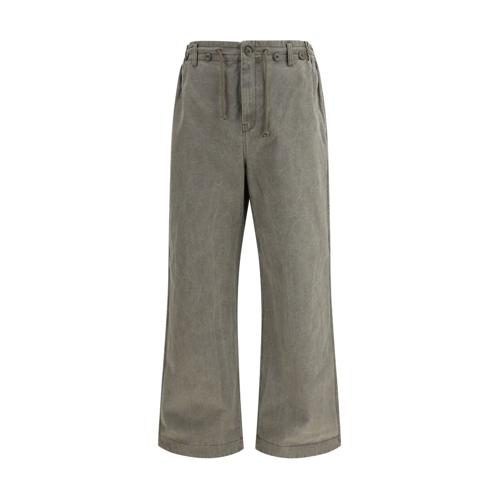 Golden Goose Bicolor Cotton Casual Pants for Effortless Elegance
