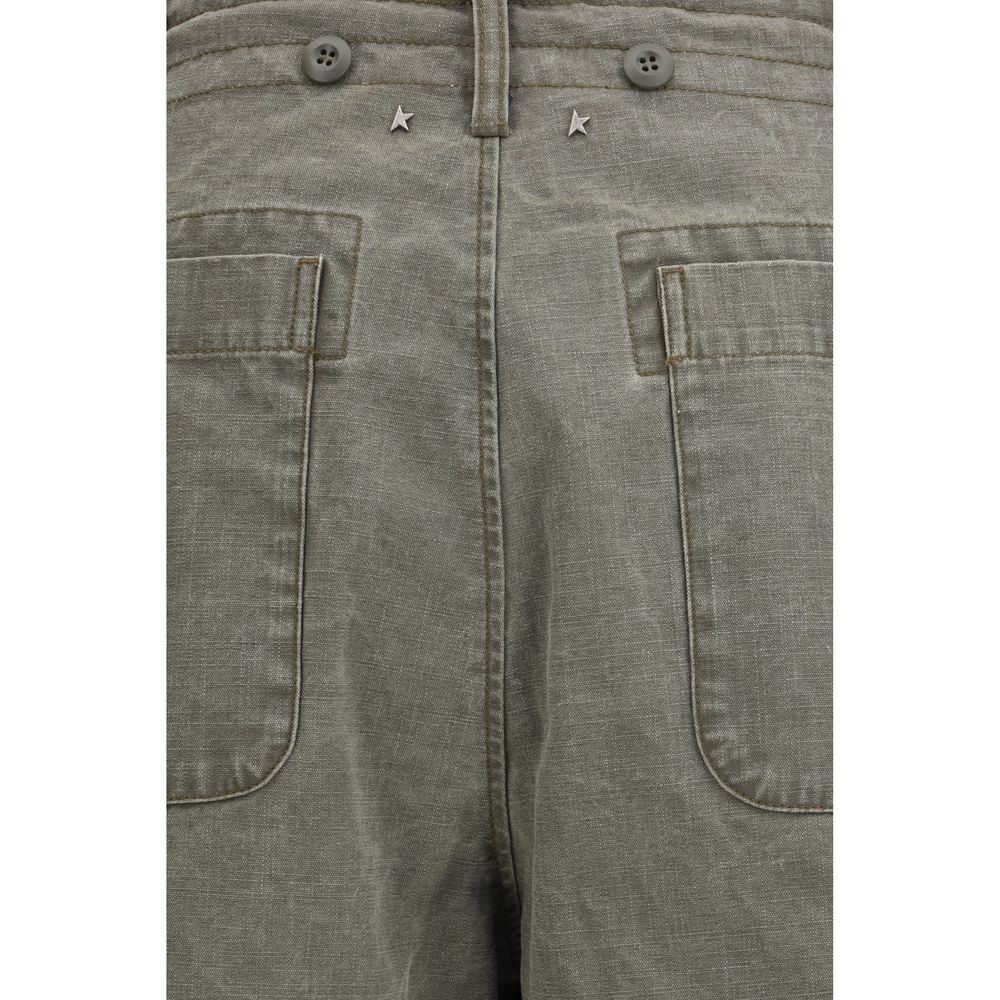 Golden Goose Bicolor Cotton Casual Pants for Timeless Elegance