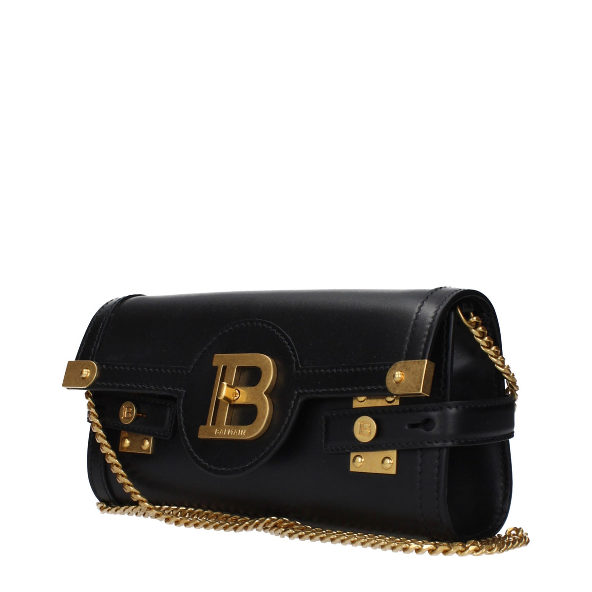 Balmain Black Leather Clutch Bag - Timeless Luxury Redefined