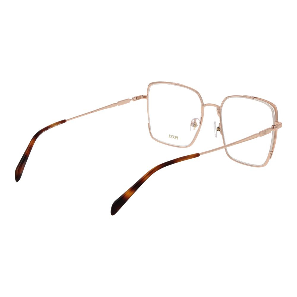 Emilio Pucci Rose Gold Metal Glasses for Timeless Elegance