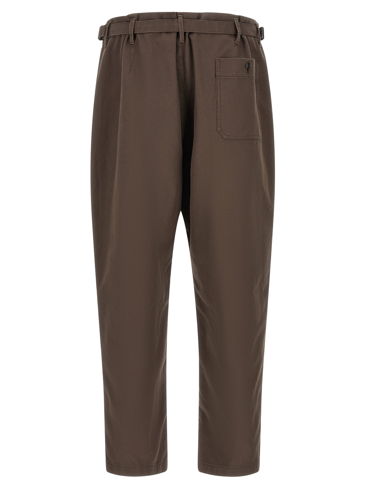Lemaire Brown Cotton Pants - Timeless Luxury Tailoring